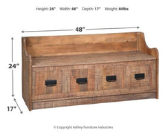 Garrettville Storage Bench - furniture place usa