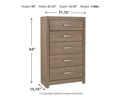Culverbach Queen/Full Panel Headboard Bed with Mirrored Dresser, Chest and Nightstand - furniture place usa