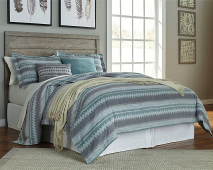 Culverbach Queen/Full Panel Headboard Bed with Mirrored Dresser - furniture place usa