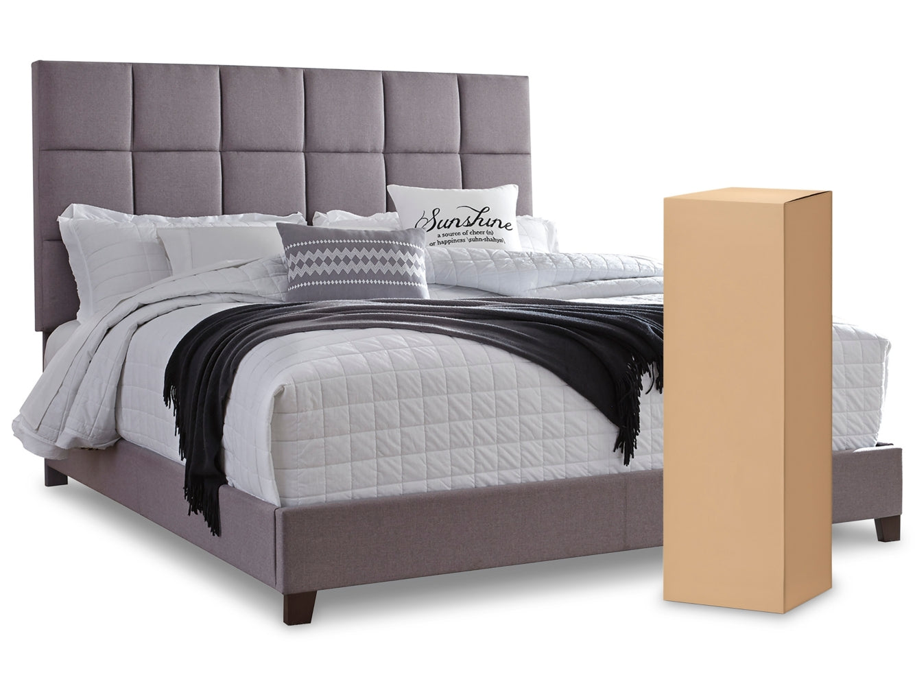 Chime 8 Inch Memory Foam King Mattress in a Box - furniture place usa