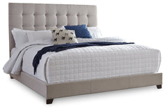 Dolante Queen Upholstered Bed with 12 Inch Memory Foam Queen Mattress, Alcona Sofa, Alcona Loveseat, Bellvern Dining Table and Bellvern Dining Chair - furniture place usa