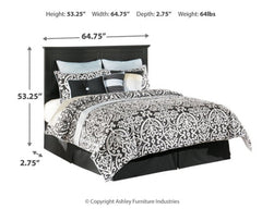 Maribel Queen/Full Panel Headboard Bed with Mirrored Dresser, Chest and 2 Nightstands - furniture place usa