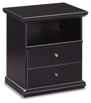 Maribel Queen/Full Panel Headboard Bed with Mirrored Dresser, Chest and 2 Nightstands - furniture place usa