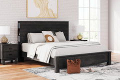 Toretto King Panel Bookcase Bed with Mirrored Dresser - furniture place usa