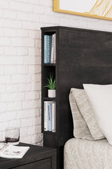 Toretto King Panel Bookcase Bed with Mirrored Dresser - furniture place usa