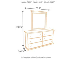 Bostwick Shoals Queen/Full Panel Headboard Bed with Mirrored Dresser, Chest and Nightstand - furniture place usa