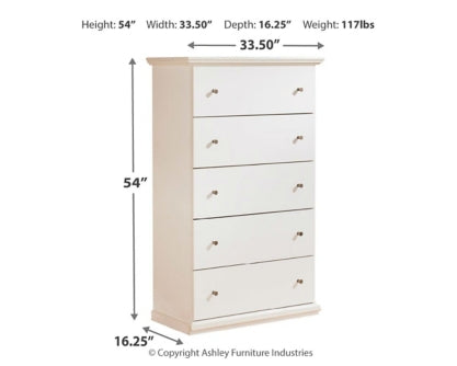 Bostwick Shoals Queen/Full Panel Headboard Bed with Mirrored Dresser, Chest and 2 Nightstands - furniture place usa