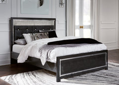 Kaydell Queen Upholstered Panel Bed with Dresser - PKG014221 - furniture place usa