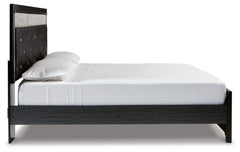Kaydell King Upholstered Panel Platform Bed with Mirrored Dresser and 2 Nightstands - furniture place usa