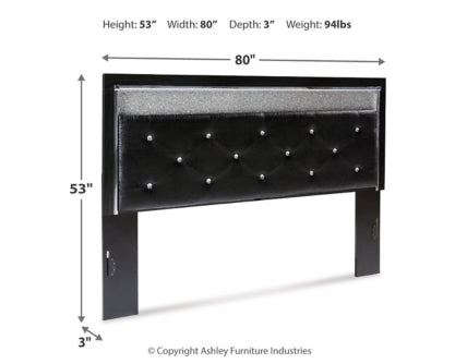 Kaydell King Upholstered Panel Headboard with Dresser - furniture place usa