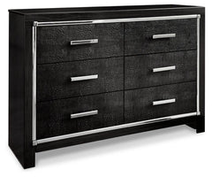 Kaydell King Upholstered Panel Headboard with Dresser - furniture place usa