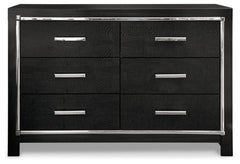 Kaydell Queen Upholstered Panel Headboard with Dresser - furniture place usa