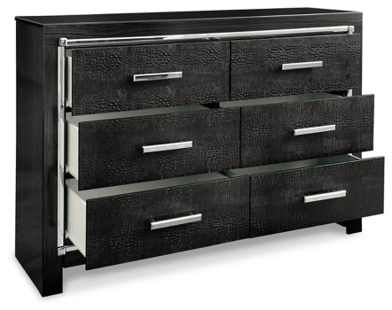 Kaydell Queen Upholstered Panel Headboard with Dresser - furniture place usa