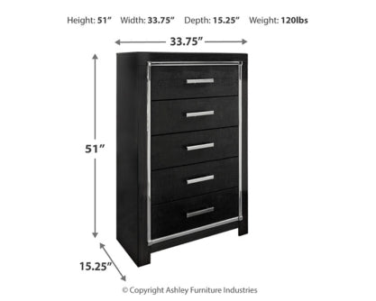 Kaydell King Upholstered Panel Headboard with Mirrored Dresser, Chest and Nightstand - furniture place usa
