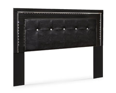 Kaydell King/California King Upholstered Panel Headboard Bed with Mirrored Dresser and 2 Nightstands - furniture place usa