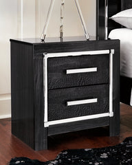 Kaydell King Upholstered Panel Platform Bed with Mirrored Dresser and 2 Nightstands - furniture place usa