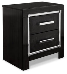 Kaydell Queen Upholstered Panel Storage Bed with Mirrored Dresser and 2 Nightstands - furniture place usa