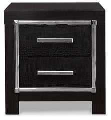 Kaydell King Upholstered Panel Storage Bed with Mirrored Dresser, Chest and 2 Nightstands - furniture place usa
