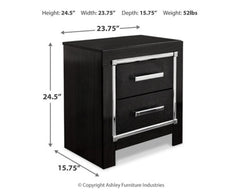 Kaydell Queen Upholstered Panel Storage Platform Bed with Mirrored Dresser and 2 Nightstands - furniture place usa