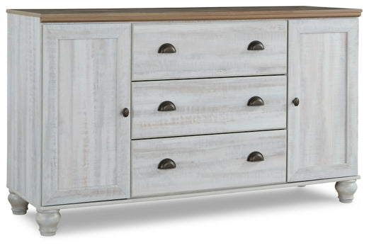 Haven Bay Queen Panel Storage Bed with Mirrored Dresser, Chest and 2 Nightstands - furniture place usa