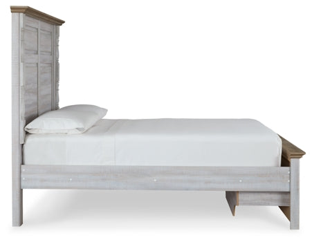 Haven Bay Queen Panel Storage Bed with Mirrored Dresser, Chest and 2 Nightstands - furniture place usa