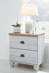 Haven Bay Queen Panel Storage Bed with Mirrored Dresser, Chest and 2 Nightstands - furniture place usa