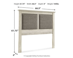 Cambeck Queen Upholstered Panel Headboard with Mirrored Dresser, Chest and Nightstand - furniture place usa