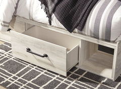 Cambeck Twin Panel Bed with 2 Storage Drawers with Mirrored Dresser, Chest and Nightstand - furniture place usa