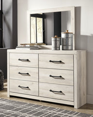 Cambeck Twin Panel Bed with 4 Storage Drawers with Mirrored Dresser and 2 Nightstands - furniture place usa
