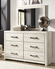 Cambeck Queen Upholstered Panel Bed with Mirrored Dresser, Chest and Nightstand - furniture place usa