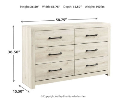 Cambeck Queen Upholstered Panel Headboard with Dresser - furniture place usa