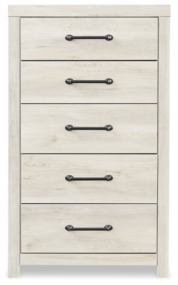Cambeck Full Panel Bed with 4 Storage Drawers with Mirrored Dresser and Chest - furniture place usa