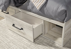 Cambeck Twin Panel Bed with 4 Storage Drawers with Mirrored Dresser and 2 Nightstands - furniture place usa