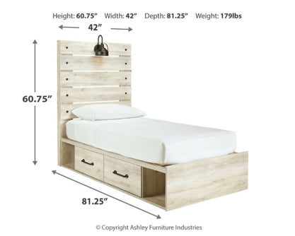 Cambeck Queen Panel Bed with 2 Storage Drawers - furniture place usa