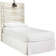 Cambeck Twin Panel Headboard Bed with Mirrored Dresser - furniture place usa