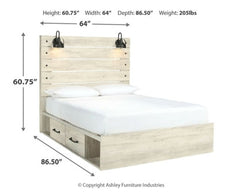 Cambeck Queen Panel Bed with 2 Storage Drawers - furniture place usa
