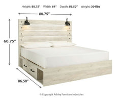 Cambeck Queen Panel Bed with 4 Storage Drawers - furniture place usa
