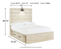 Cambeck Queen Panel Bed with 2 Storage Drawers - furniture place usa