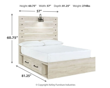 Cambeck Queen Panel Bed with 4 Storage Drawers - furniture place usa