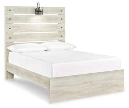 Cambeck Full Panel Bed with Mirrored Dresser and 2 Nightstands - furniture place usa