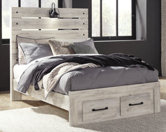 Cambeck King Panel Bed with 2 Storage Drawers with Mirrored Dresser and Chest - PKG003046 - furniture place usa