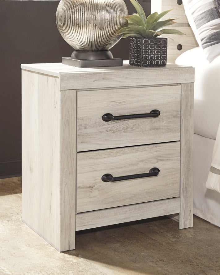 Cambeck Full Panel Bed with Mirrored Dresser and 2 Nightstands - furniture place usa