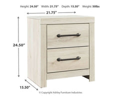Cambeck King Panel Bed with Mirrored Dresser and Nightstand - furniture place usa