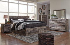 Derekson Queen Panel Bed with 4 Storage Drawers - furniture place usa
