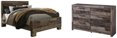 Derekson Queen Panel Bed with Dresser - furniture place usa