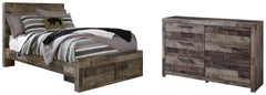 Derekson Full Panel Bed with 2 Storage Drawers with Dresser - furniture place usa