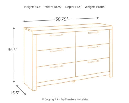 Derekson King Panel Bed with 6 Storage Drawers with Dresser - furniture place usa