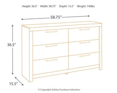 Derekson King Panel Bed with 6 Storage Drawers with Dresser - furniture place usa