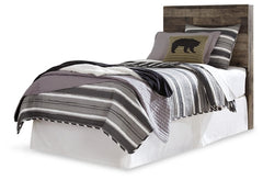 Derekson Twin Panel Headboard Bed with Mirrored Dresser, Chest and 2 Nightstands - furniture place usa