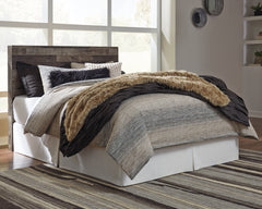 Derekson Queen/Full Panel Headboard Bed with Mirrored Dresser, Chest and Nightstand - furniture place usa